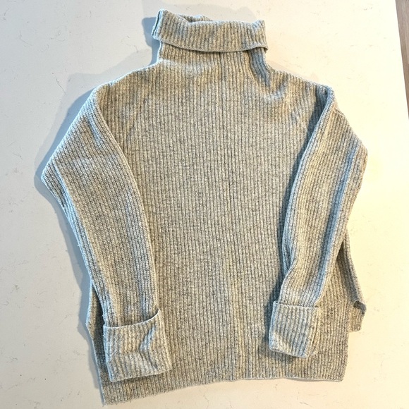 Ann Taylor Gray Wool Turtleneck Sweater - Picture 2 of 3